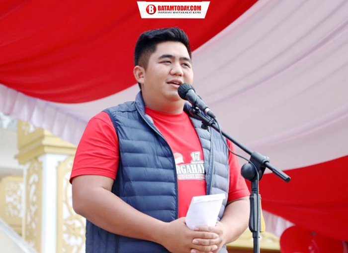 Bupati Bintan, Roby Kurniawan saat menyampaikan sambutan kepada peserta 